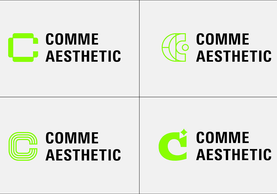 個性獨特的韓國Comme美容院logo設計.jpg