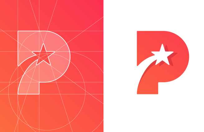 P字母與五角星logo設(shè)計.png